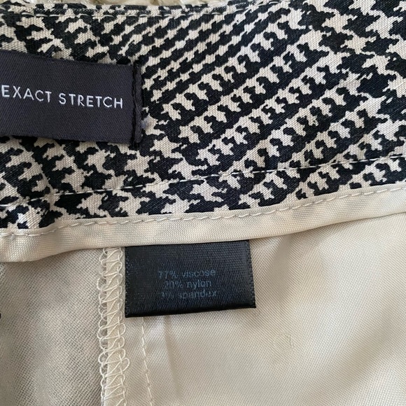 THE LIMITED Women's Exact Stretch Pants Ankle Glen/ Houndstooth Black Ivory - Picture 12 of 15